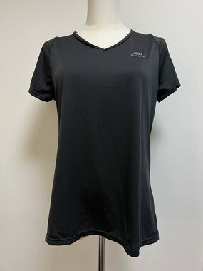 Women's Black V-Neck Running Top